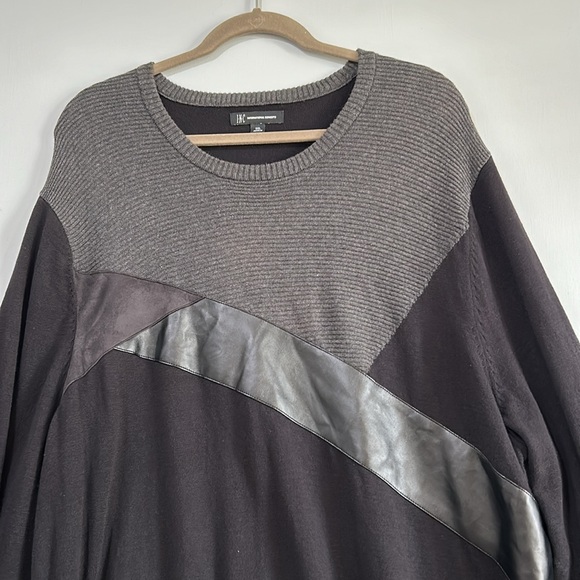 INC MENS HEAVYWEIGHT SWEATER BLACK GRAY LONG SLEEVE SZ 3XL - Picture 3 of 10